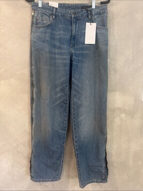 Zara Side Zipper Wide Leg Jeans